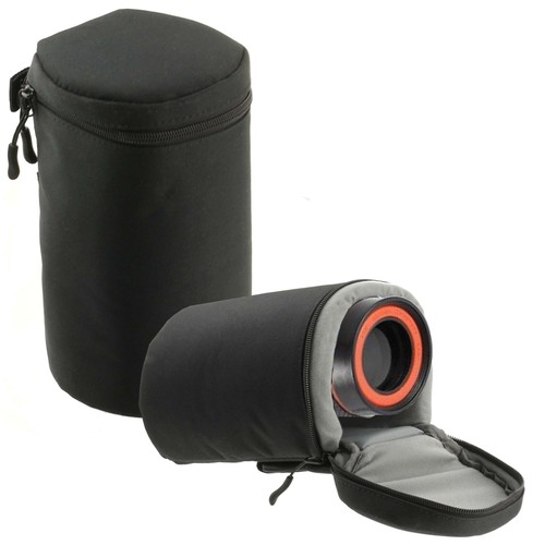 Navitech black camera lens - black,