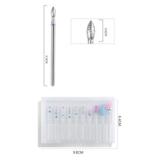  Set Manicure Ongle Embout Pour Ponceuse À Ongles Forets Tête De Broyage Des