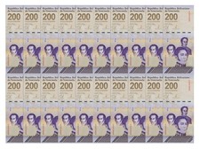 Venezuela 200 Digitales qty 20 2023 UNC 200 million Bolivar NEW USA