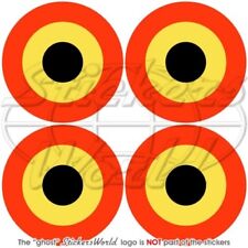 BELGIQUE Force Aérienne Belge Avion Cocarde 50mm Stickers Autocollants x4