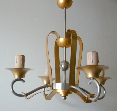 Lustre vintage 1950 aluminium - vintage,