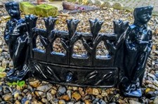 FEUER VINTAGE GARDE-FRETTES FONTE AMORTISSEUR DE CENDRES GRILLE GRILLE À POUSSIÈRE GARÇONS HOLLANDAIS