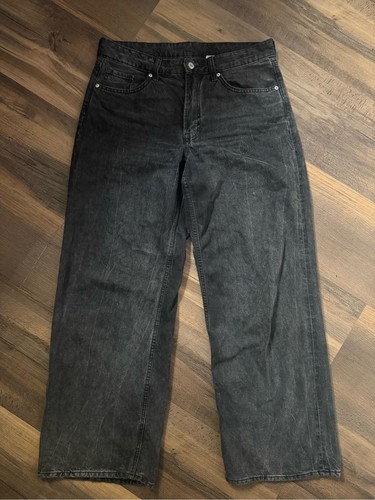 Washed black baggy wide - washed,