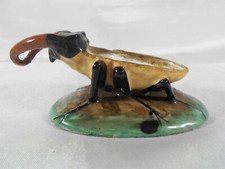  BRULE INCENSE / ASHTRAY PORCELAIN BEETLE SHAPE FIGURINE MUST IDENTIFY