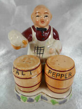 PAIR OF JAPAN PORCELAIN BEER SERVER SALT SHAKER / SALT SHAKER & PEPPER SHAKER