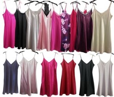 LADIES EX CHAIN STORE QUALITY SATIN CHEMISE NIGHTDRESS UK SIZES 8-26