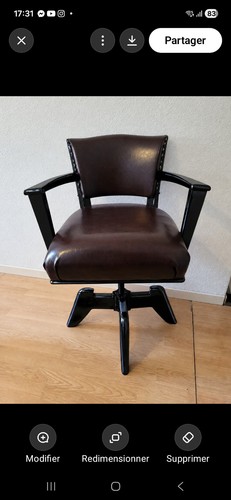 Fauteuil bureau 1930 refait - bureau,