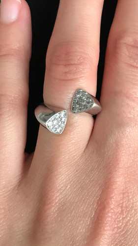 Bague moderniste argent - bague, en