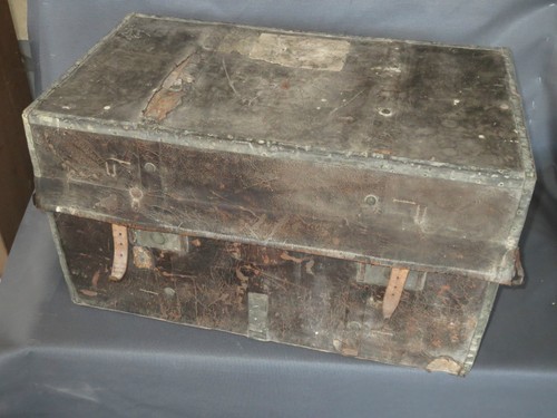Ancien coffre malle voyage - malle,
