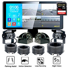 10" Quad Monitor 360° Parking System DVR Backup HD Cameras 1080P For Truck RV