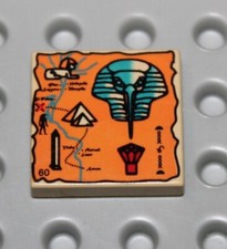 Lego Egypte Tan Tile with Hieroglyphs ref 3068px20 Set 5938 - 5978