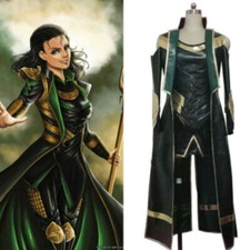 Thor The Dark World Loki Cosplay costume Carnaval Halloween uniform Custom/
