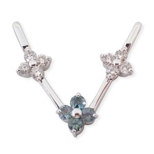 [Occasion] Haut pendentif K18WG Alexandrite/Fleur de diamant/g537-69