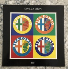 1984 Alfa Romeo GTV-6/2.5 Coupe Fold Out Sales Brochure