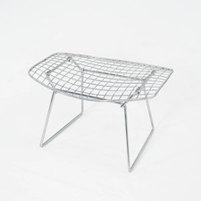 1970s Harry Bertoia for Knoll Bird Ottoman in Steel w/ Polished Chrome Finish