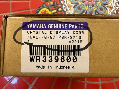 Yamaha display screen - /, for