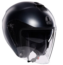 Casque de Moto Jet AGV Helmets Irides Mono Gris Ardoise Mat - Taille S M L XL