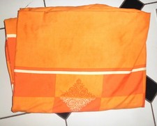HOUSSE DE COUETTE 2 PERSONNES DANS LES TONS ORANGE 100% POLYESTER