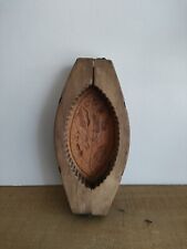 Antique Wooden Butter Mold Carved Folk Art Floral Decor - Vintage 