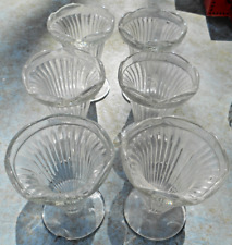 lot 6 glass cup compote ice cream chocolate foam cup