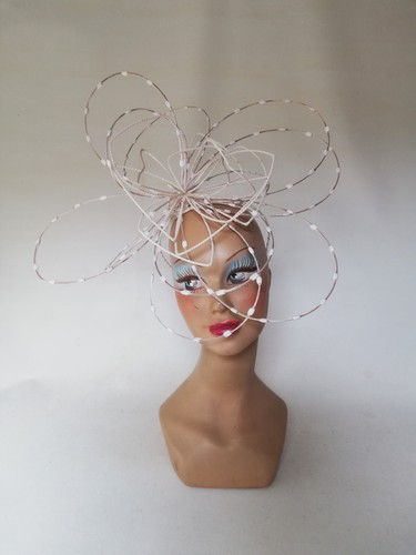 Grand chapeau blanc mariée - grand,