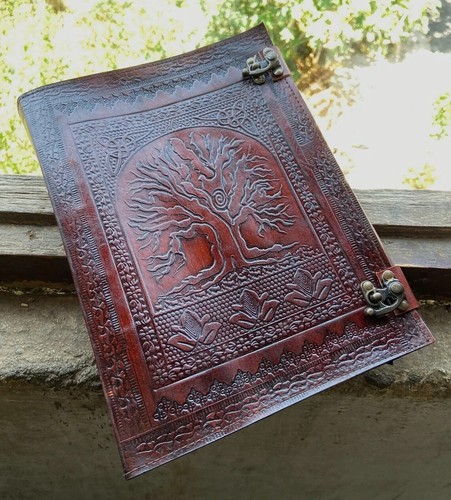 Relieur grimoire cuir - relieur, 13"