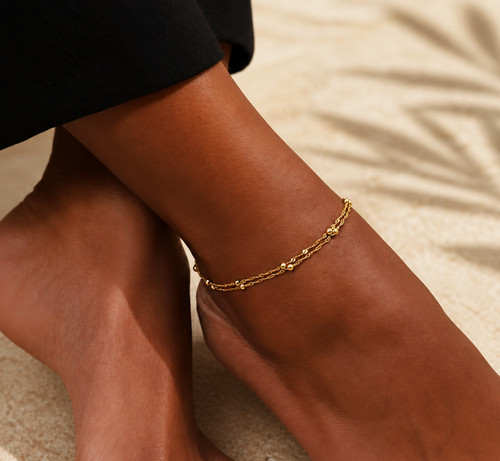 Bracelet cheville double - cheville,