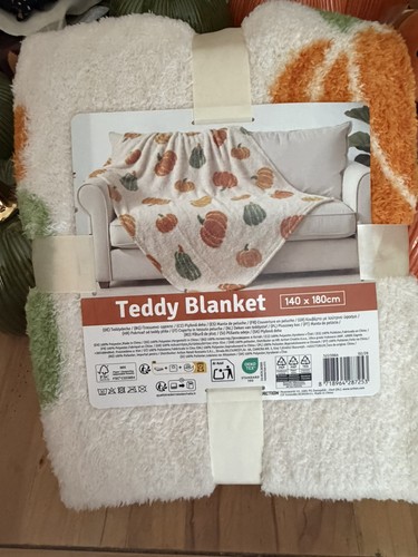 Plaid citrouille neuf - plaid,