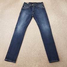 Replay Mens Jeans 32x30 Blue Anbass Hyperflex Slim Stretch Denim Fitted W32 L30