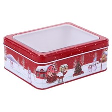 Boîte de Noël Boîte de Noël Boîte de bonbons vide Boîte-cadeau en métal Vide