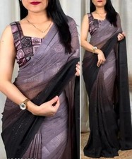 New Bollywood Stylish Indian Georgette  Saree For Women Ethnic Wear Saree