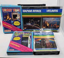Intellivision Game LOT Atlantis Demon Attack Venture Donkey Kong Beauty & Beast