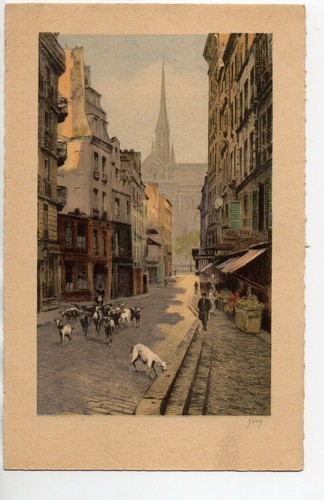 Paris cpa carte couleur - 75,