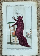 1802 Journal des Dames Costume Parisien Ladies' Fashion (390) Veiled & At Prayer