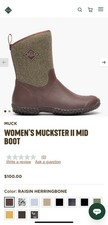 NWT MUCK BOOT COMPANY Women's Muckster II Mid Raisin/Herringbone Boots 