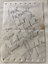 Jacques HIGELIN Autographe