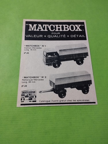 Publicite matchbox camion - publicite,