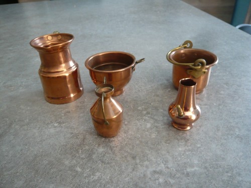 Lot miniatures cuivre - en,