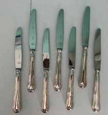 7 Couteaux À Dessert Métal Argenté 