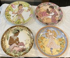 Villeroy & Boch Heinrich W. Germany Set Of 4 Dinner Plates UNICEF No 6, 1, 5, 3