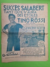 69/ PARTITION PAROLE & CHANSON - Succès Tino Rossi...(12 chansons) - vers 1930