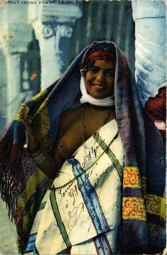 Cpa jeune femme arabe - cpa,