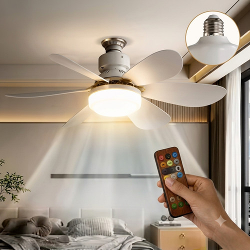 Ventilateur plafond led - de, e27