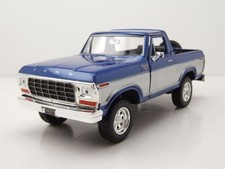 Ford BRONCO Pick Up 1978 Bleu Argent Maquette de Voiture 1:24 MotorMax