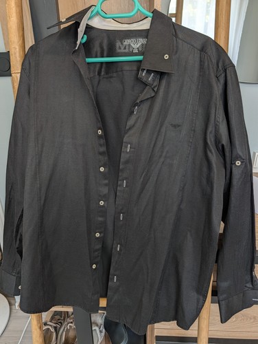 Chemise noire satin - chemise,