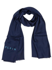 Philipp Plein Femme Unisexe Viscose Made In Italy 67x185 Cm Bleu Homme