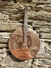 Antique Victorian Copper Sauce Pan Lid Sauteuse Iron Handle 17cm Diameter 