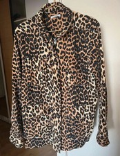 Ganni - Linen leopard print