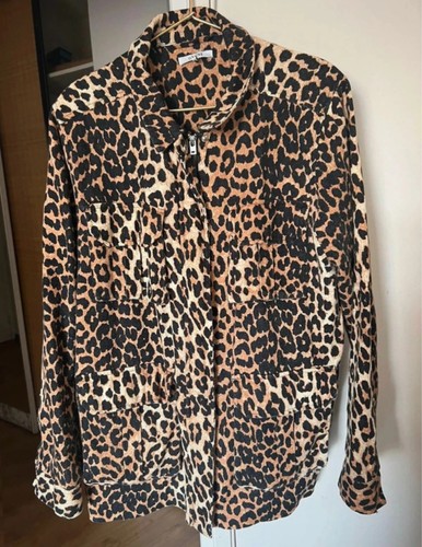 Ganni linen leopard print - leopard,