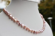 A25VV 45cm AAA freshwater jewelry bead chain necklace baroque necklace gift